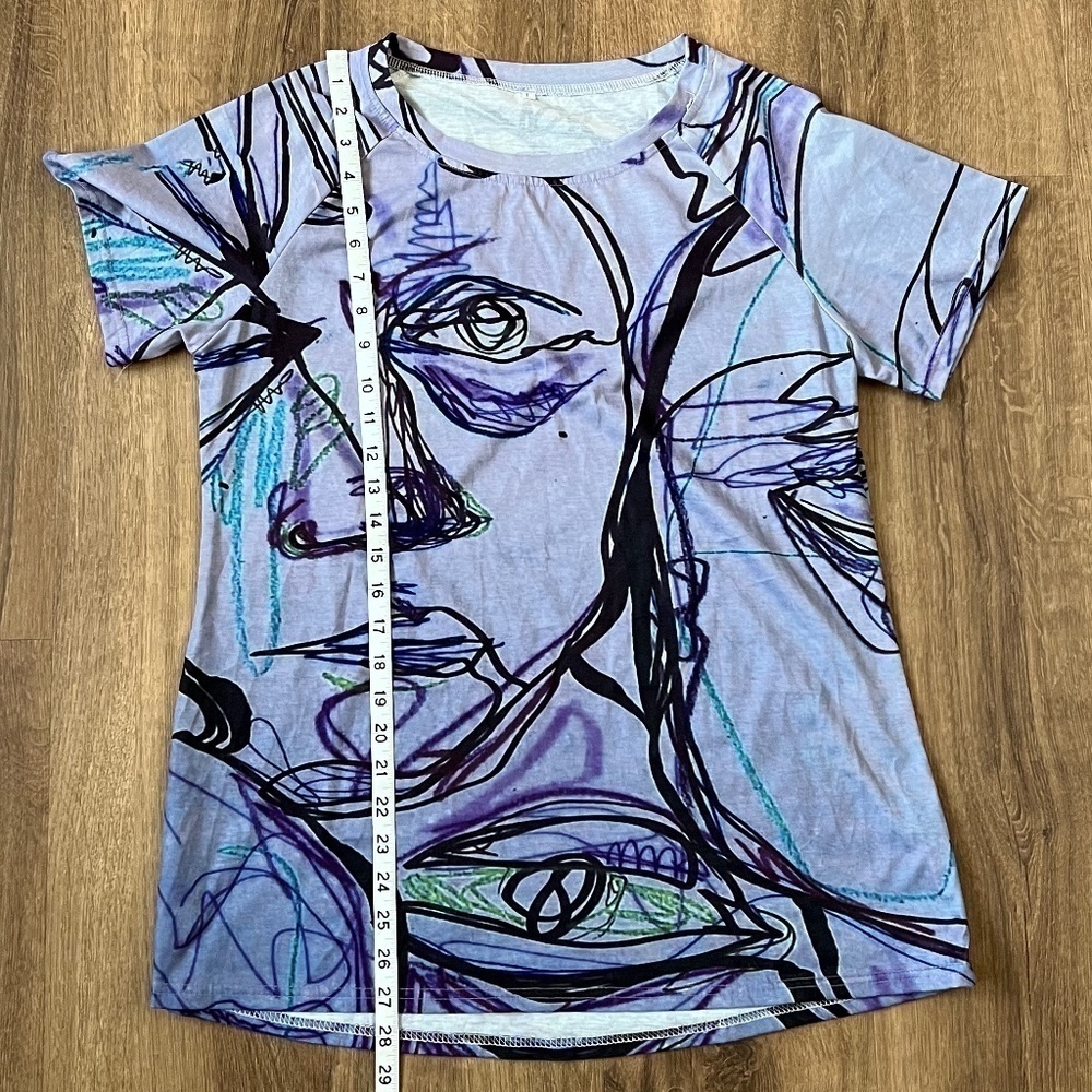 3 Top Bundle Purple and B&W Size L - Picture 3 of 16